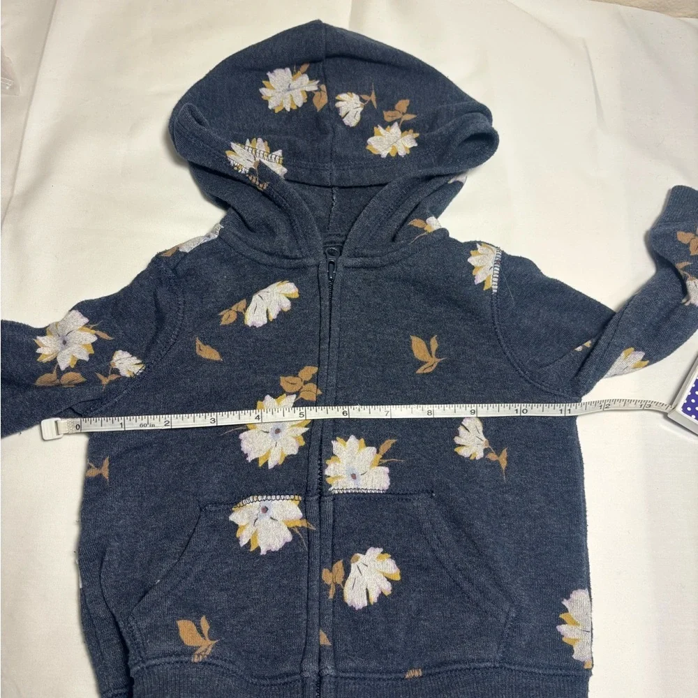 Osh Kosh B’Gosh Floral Kids Hoodie - Navy Blue